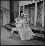 Bert Stratford, Jerry Lester and Donna McKechnie in the 1964 national touring stage production A Funny Thing happened on the Way to the Forum
