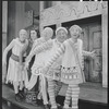 Edward Everett Horton, Erik Rhodes, Paul Hartman, Jerry Lester and Arnold Stang in the 1964 national touring stage production A Funny Thing Happened on the Way to the Forum