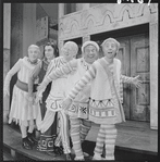 Edward Everett Horton, Erik Rhodes, Paul Hartman, Jerry Lester and Arnold Stang in the 1964 national touring stage production A Funny Thing Happened on the Way to the Forum
