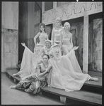 Jerry Lester and ensemble in the 1964 national touring stage production A Funny Thing Happened on the Way to the Forum