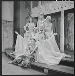 Jerry Lester and ensemble in the 1964 national touring stage production A Funny Thing Happened on the Way to the Forum