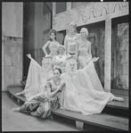Jerry Lester and ensemble in the 1964 national touring stage production A Funny Thing Happened on the Way to the Forum
