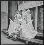 Jerry Lester and ensemble in the 1964 national touring stage production A Funny Thing Happened on the Way to the Forum