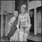 Edward Everett Horton and unidentified in the 1964 national touring stage production A Funny Thing Happened on the Way to the Forum