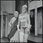 Edward Everett Horton and unidentified in the 1964 national touring stage production A Funny Thing Happened on the Way to the Forum