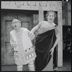 Arnold Stang and Justine Johnston in the 1964 national tour of A Funny Thing Happened on the Way to the Forum