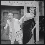 Arnold Stang and Justine Johnston in the 1964 national tour of A Funny Thing Happened on the Way to the Forum