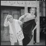 Arnold Stang and Justine Johnston in the 1964 national tour of A Funny Thing Happened on the Way to the Forum