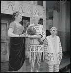 Justine Johnston, Paul Hartman and Arnold Stang in the 1964 national tour of A Funny Thing Happened on the Way to the Forum