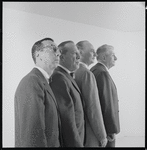 Arnold Stang, Jerry Lester, Erik Rhodes and Edward Everett Horton in publicity photo for the 1964 national touring stage production A Funny Thing Happened on the Way to the Forum