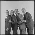 Arnold Stang, Jerry Lester, Erik Rhodes and Edward Everett Horton in publicity photo for the 1964 national tour of A Funny Thing