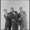 Arnold Stang, Jerry Lester and Erik Rhodes in publicity photo for the 1964 national touring stage production A Funny Thing Happened on the Way to the Forum