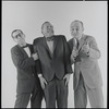 Arnold Stang, Jerry Lester and Erik Rhodes in publicity photo for the 1964 national touring stage production A Funny Thing Happened on the Way to the Forum