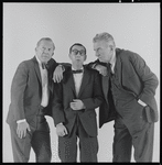 Jerry Lester, Arnold Stang and Edward Everett Horton in publicity photo for the 1964 national touring stage production A Funny Thing Happened on the Way to the Forum