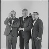Jerry Lester, Edward Everett Horton and Arnold Stang in publicity photo for the 1964 national touring stage production A Funny Thing Happened on the Way to the Forum