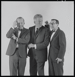 Jerry Lester, Edward Everett Horton and Arnold Stang in publicity photo for the 1964 national touring stage production A Funny Thing Happened on the Way to the Forum