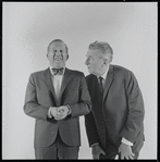 Jerry Lester and Edward Everett Horton in publicity photo for the 1964 national touring stage production A Funny Thing Happened on the Way to the Forum