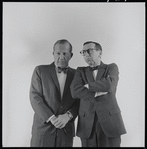 Jerry Lester and Arnold Stang in publicity photo for the 1964 national tour of A Funny Thing Happened on the Way to the Forum