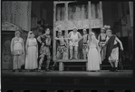 Paul Hartman, Justine Johnston, Adair McGowen, Jerry Lester, Arnold Stang and Edward Everett Horton in the 1964 national touring stage production A Funny Thing Happened on the Way to the Forum