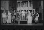 Paul Hartman, Justine Johnston, Adair McGowen, Jerry Lester, Arnold Stang and Edward Everett Horton in the 1964 national touring stage production A Funny Thing Happened on the Way to the Forum