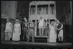 Paul Hartman, Justine Johnston, Adair McGowen, Jerry Lester, Arnold Stang and Edward Everett Horton in the 1964 national touring stage production A Funny Thing Happened on the Way to the Forum