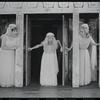 Justine Johnston, Arnold Stang and Donna McKechnie in the 1964 national touring stage production A Funny Thing Happened on the Way to the Forum
