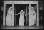 Justine Johnston, Arnold Stang and Donna McKechnie in the 1964 national touring stage production A Funny Thing Happened on the Way to the Forum