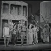 Jerry Lester [left], Adair McGowen [center] and unidentified others in the 1964 national tour of the stage production A Funny Thing Happened on the Way to the Forum