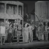 Jerry Lester [left], Adair McGowen [center] and unidentified others in the 1964 national touring stage production A Funny Thing Happened on the Way to the Forum