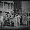 Jerry Lester [left], Adair McGowen [center] and unidentified others in the 1964 national tour of the stage production A Funny Thing Happened on the Way to the Forum