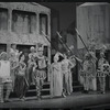 Jerry Lester [left], Adair McGowen [center] and unidentified others in the 1964 national tour of the stage production A Funny Thing Happened on the Way to the Forum