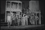 Jerry Lester [left], Adair McGowen [center] and unidentified others in the 1964 national touring stage production A Funny Thing Happened on the Way to the Forum