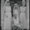 Justine Johnston, Jerry Lester, Arnold Stang and Donna McKechnie in the 1964 national touring stage production A Funny Thing Happened on the Way to the Forum