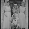 Justine Johnston, Arnold Stang, Jerry Lester and Donna McKechnie in the 1964 national touring stage production A Funny Thing Happened on the Way to the Forum