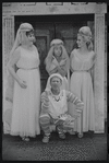 Justine Johnston, Arnold Stang, Jerry Lester and Donna McKechnie in the 1964 national touring stage production A Funny Thing Happened on the Way to the Forum