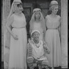 Justine Johnston, Arnold Stang, Jerry Lester and Donna McKechnie in the 1964 national touring stage production A Funny Thing Happened on the Way to the Forum