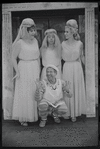 Justine Johnston, Arnold Stang, Jerry Lester and Donna McKechnie in the 1964 national touring stage production A Funny Thing Happened on the Way to the Forum