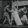 Adair McGowan, Paul Hartman, Arnold Stang and Edward Everett Horton in the 1964 National tour of the stage production A Funny Thing Happened on the Way to the Forum