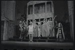 Jerry Lester, Erik Rhodes and unidentified others in the 1964 National tour of the stage production A Funny Thing Happened on the Way to the Forum