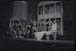 Adair McGowen, Donna McKechnie, Jerry Lester and unidentified others in the 1964 national touring stage production A Funny Thing Happened on the Way to the Forum