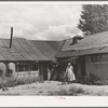 Front yard of Spanish-American farm home near Questa, New Mexico