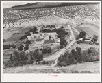 Spanish-American village along the Rio Hondo near Taos, New Mexico. The residents live in town and commute to their small farmlands on the outskirts of the town