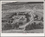 Spanish-American village along the Rio Hondo near Taos, New Mexico. The residents live in town and commute to their small farmlands on the outskirts of the town