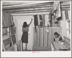 Interior of weaving project shop. Costilla, New Mexico
