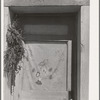 Detail of entrance of Spanish-American farmhouse near Taos, New Mexico