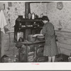 Preparing dinner in farm home of FSA (Farm Security Administration) client near Bradford, Vermont. Orange County