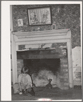 Fireplace in farm home of FSA (Farm Security Administration) client near Bradford, Vermont. Orange County