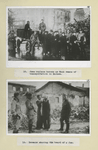 Two Photographs Jews replace horses as Nazi means of transportation in Warsaw.  Germans shaving a beard off a Jew.