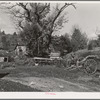 Barnyard on farm in Orange County near Bradford, Vermont