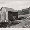 Barnyard on farm in Orange County near Bradford, Vermont